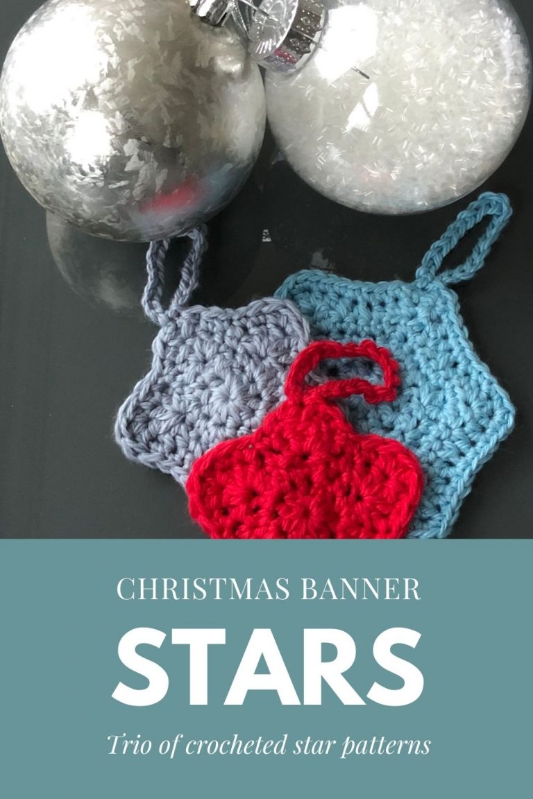 Starry Banner Crocheted Stars