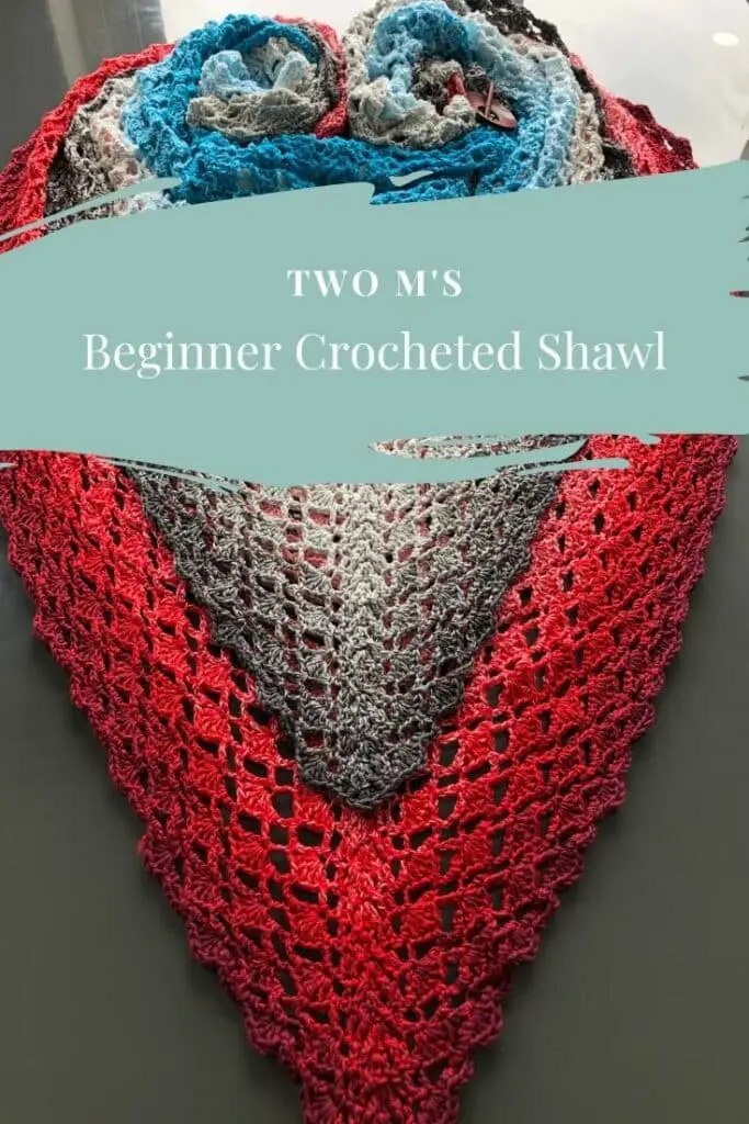 Easy crochet lace triangle shawl pattern - Two M's Shawl