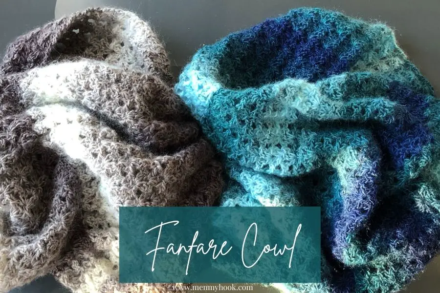 Beginner crochet cowl pattern the fanfare cowl