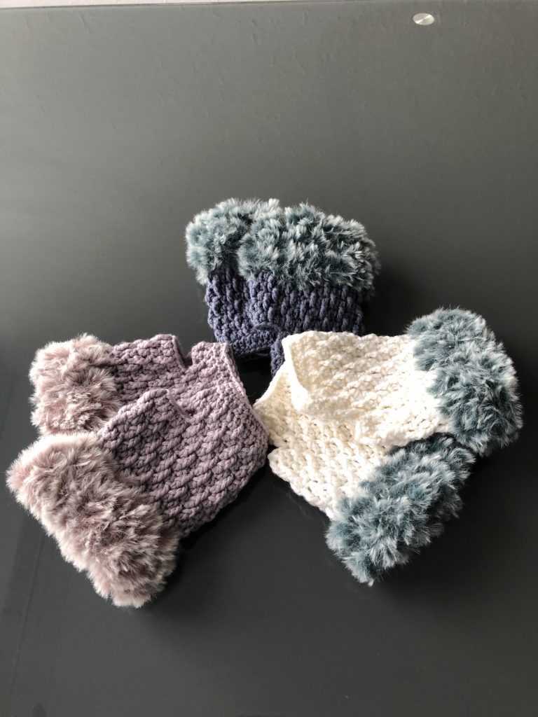Beginner crocheted fingerless gloves, The Marian Bay Mitts