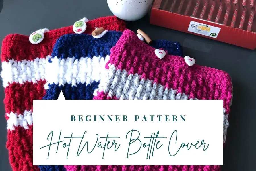 FREE beginner hot water bottle crochet pattern