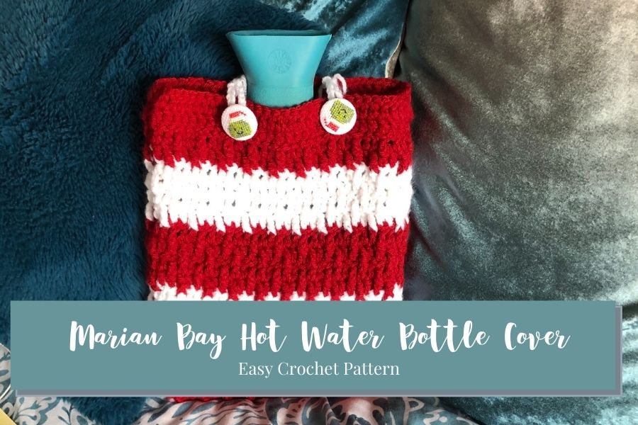 Marian Bay Hot Water Bottle Cover beginner crochet pdf pattern