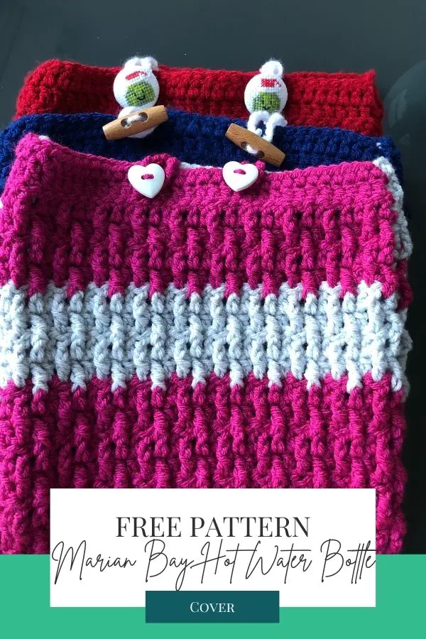 Easy beginner crochet hot water bottle cover pattern