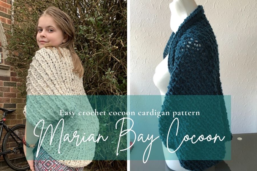 Easy women's crochet cocoon cardigan pattern 