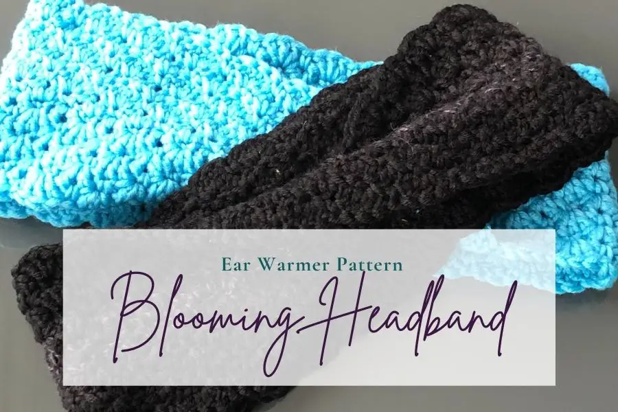 Blooming Headband,  intermediate crochet ear warmer pdf pattern