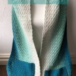 Beginner easy crochet pocket shawl pattern