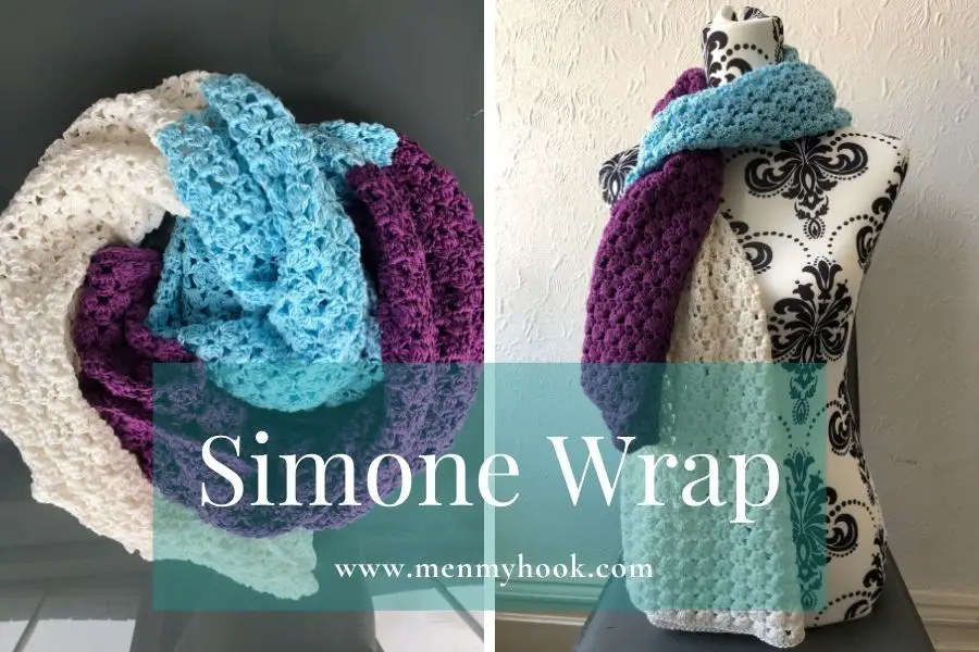 Crochet wrap pattern - Simone Wrap