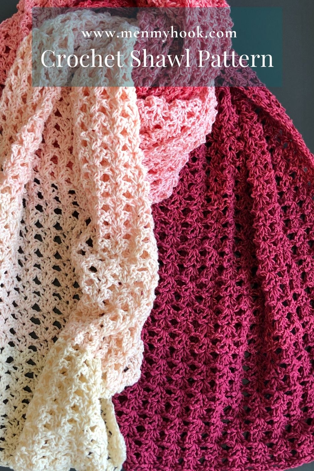 Easy One Skein Crochet Shawl Pattern - Shanae Wrap