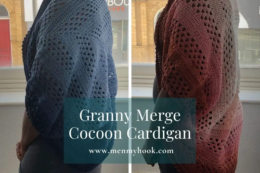 Easy Granny Cocoon Cardigan Pattern - Granny Merge Cocoon