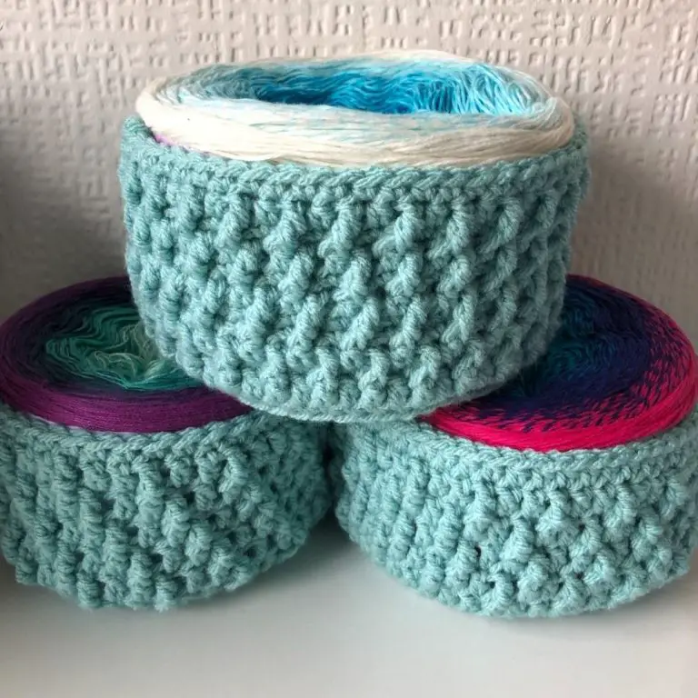 Easy textured crochet storage baskets – Totally Textured Yarn Baskets