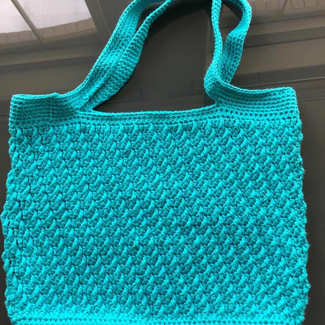 Crochet Tote Bag Pattern - on the bias tote