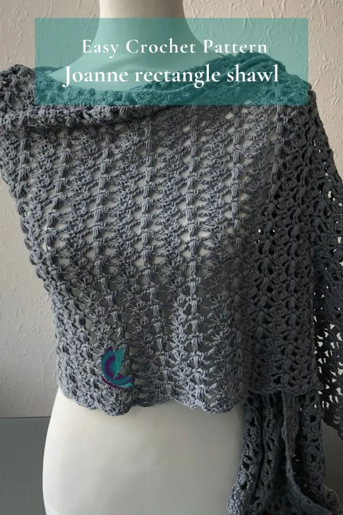 Crochet Rectangle Shawl Pattern - Joanne