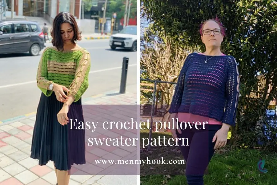 easy crochet pullover jumper pattern 