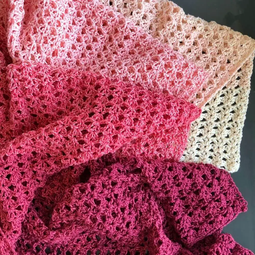 Shanae easy one skein rectangular crochet shawl pattern