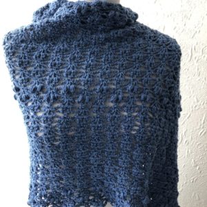 Angelina - Crochet Puff and Lace Rectangular Shawl Pattern