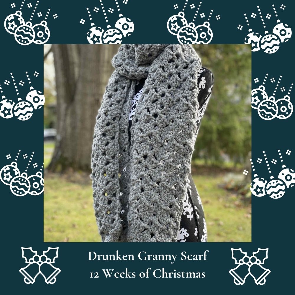 Drunken Granny Scarf by Madame Stitch, 12 Crochet Christmas Gift Ideas