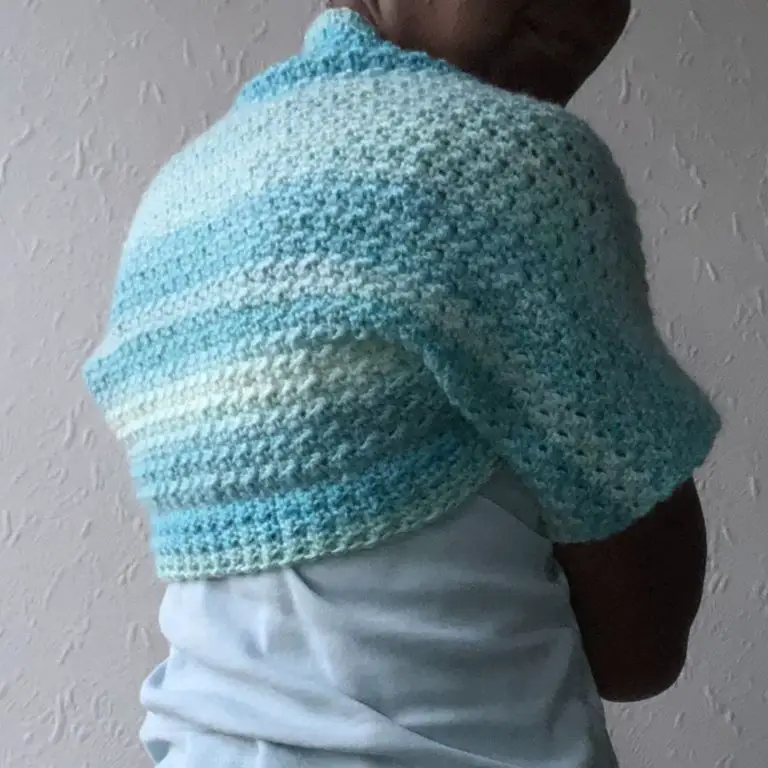 How to make an easy crochet shrug pattern – Lemon Peel Shrug