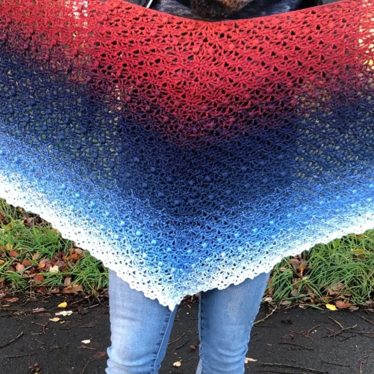 How to make an intermediate oversized Triangle Shawl – Chantelle