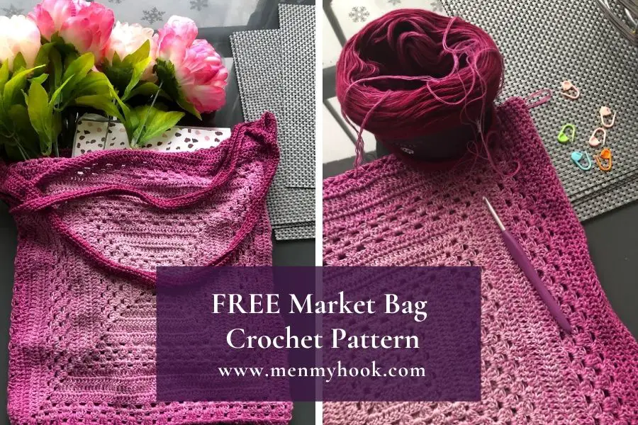 Free Granny Merge Market Bag Crochet Pattern 