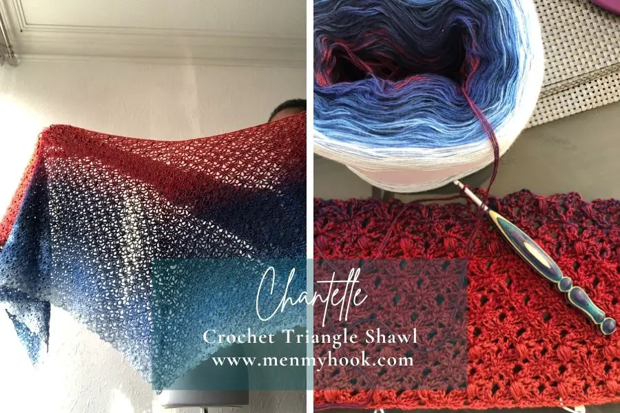 Crochet Triangle Shawl Pattern - Chantelle