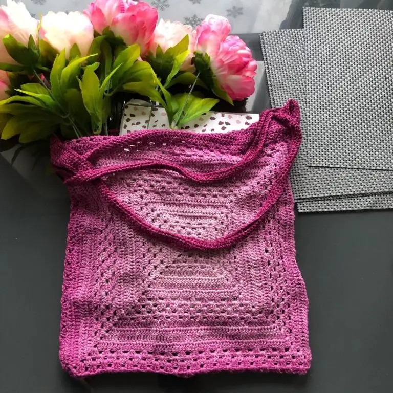 How to make a granny square market bag free pattern –  Granny Merge Market Bag