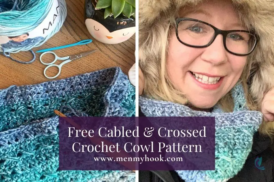 Free Lightweight Crochet Cowl Pattern, Cabled & Crossed Cowl