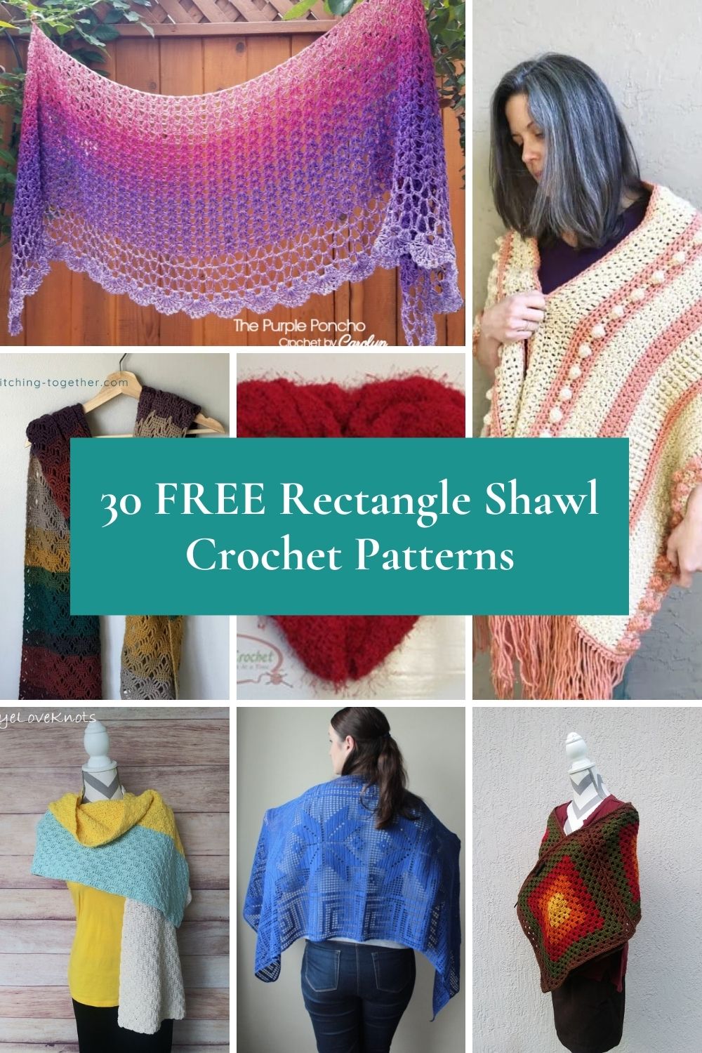 Joanne - simple modern crochet rectangle shawl pattern