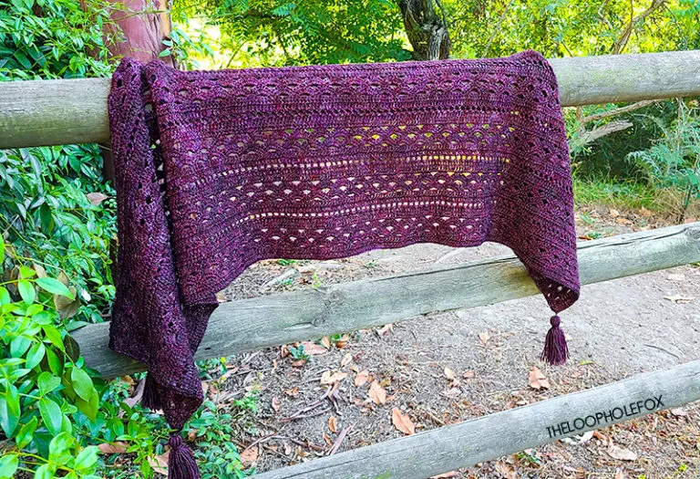 Heather Shawl FREE rectangular wrap crochet pattern 