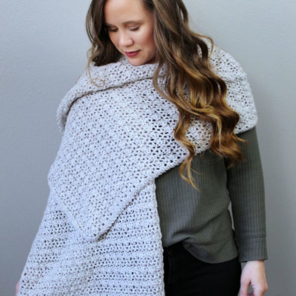 free rectangular shawl crochet patterns - Katie Wrap