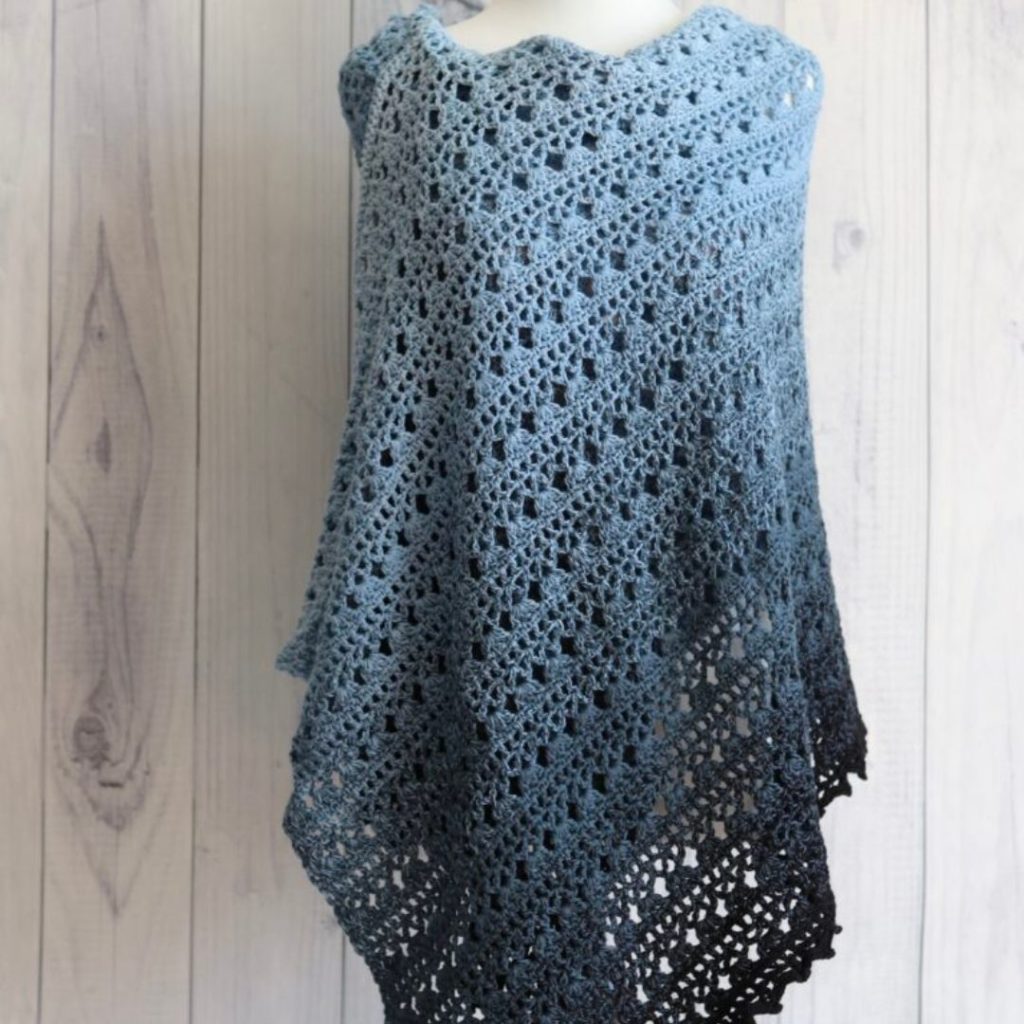 Free rectangular wraps crochet patterns - Oceans Shawl