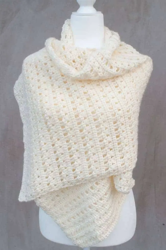 Susan FREE Easy rectangular shawl crochet pattern