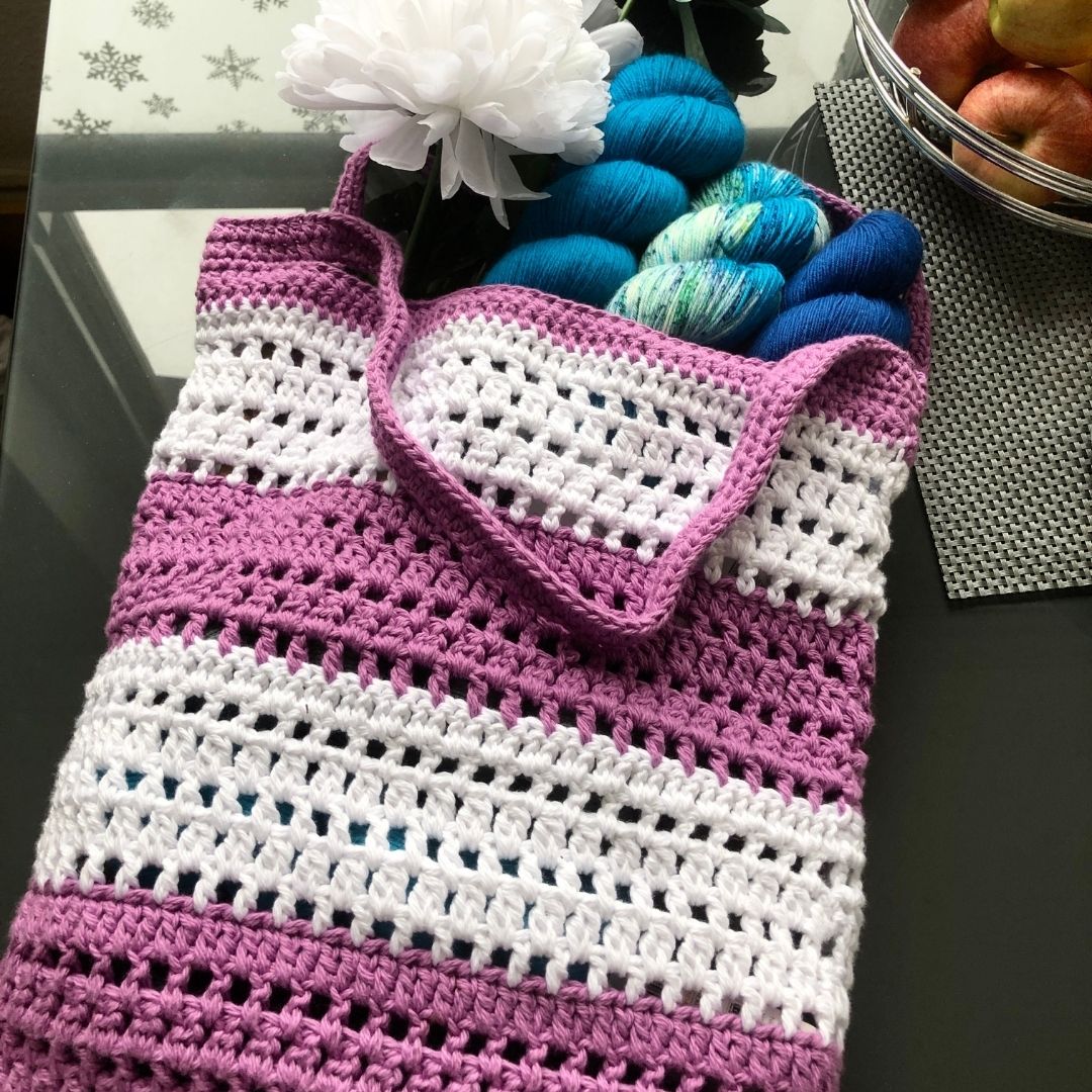 easy crochet market tote bag pattern - Key West Market Tote