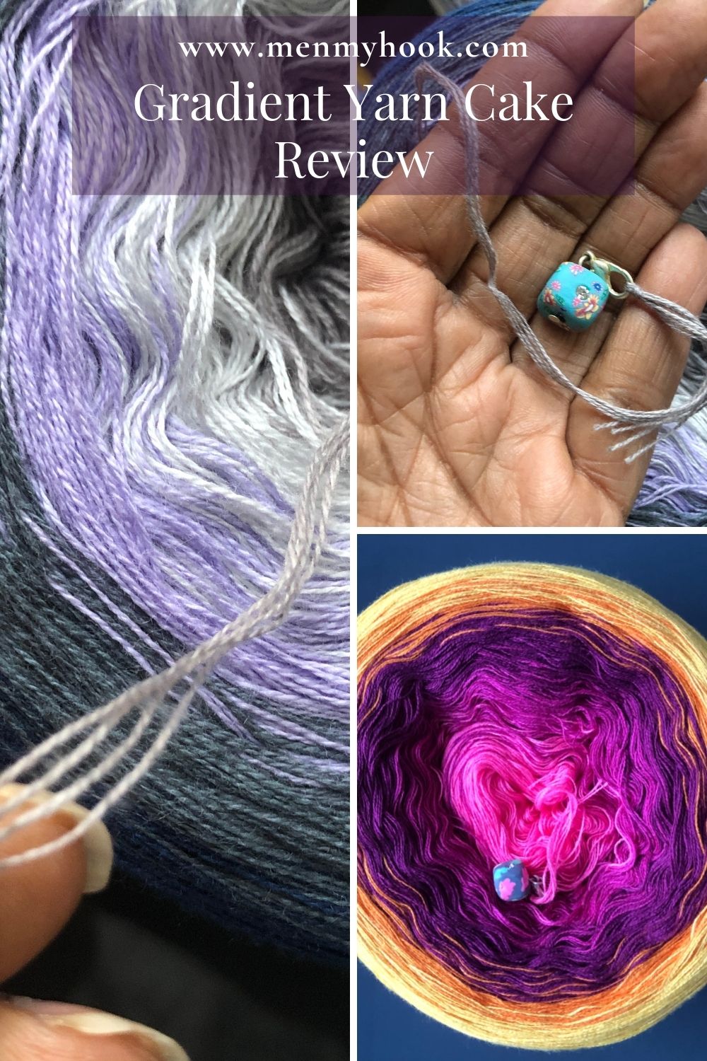 Custom gradient yarn cake review Flo's Yarncakes
