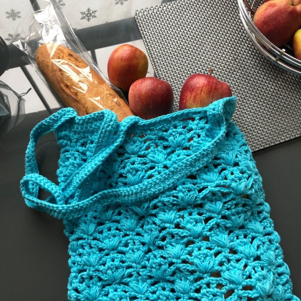 Free crochet produce bag pattern - Puffin Lace Market Bag