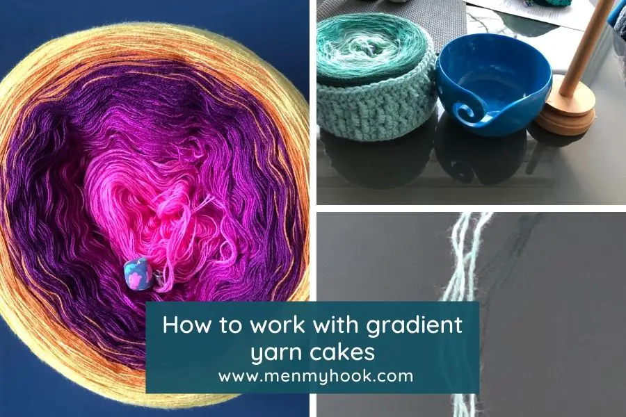 How to work with gradient yarn cakes