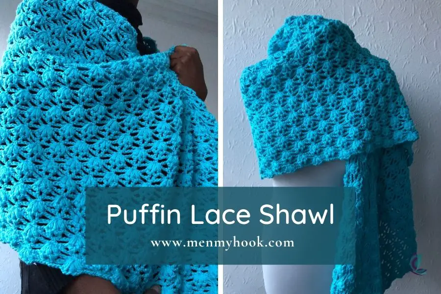 Puffin Lace - Easy Oversized Lacy Shawl Crochet Pattern