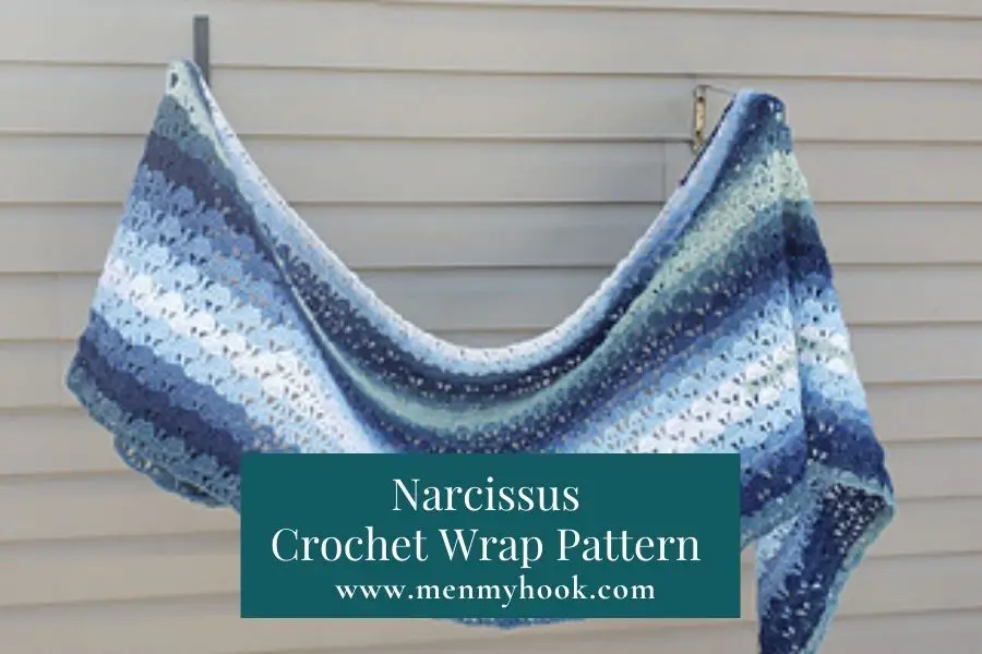 Easy summer lace crochet wrap, Narcissus
