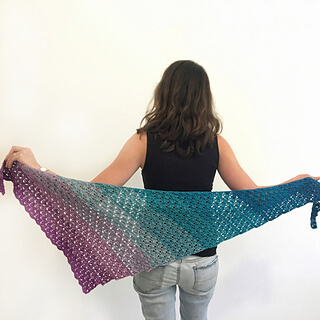 Flowers For Simone Lace triangle shawl pattern
