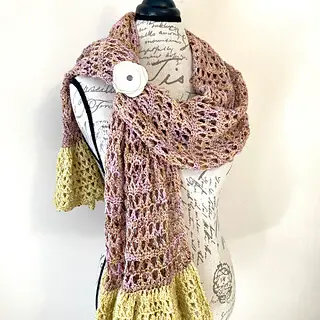 Love Letters Wrap easy lace crochet shawl pattern