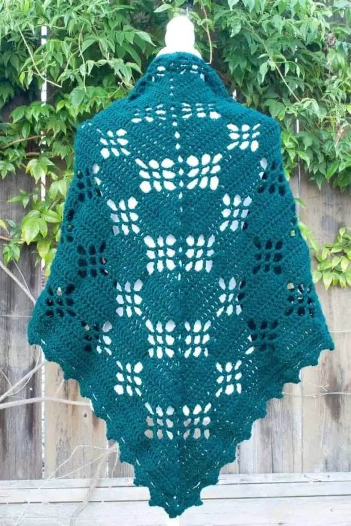 Ivy Lace crochet triangle shawl