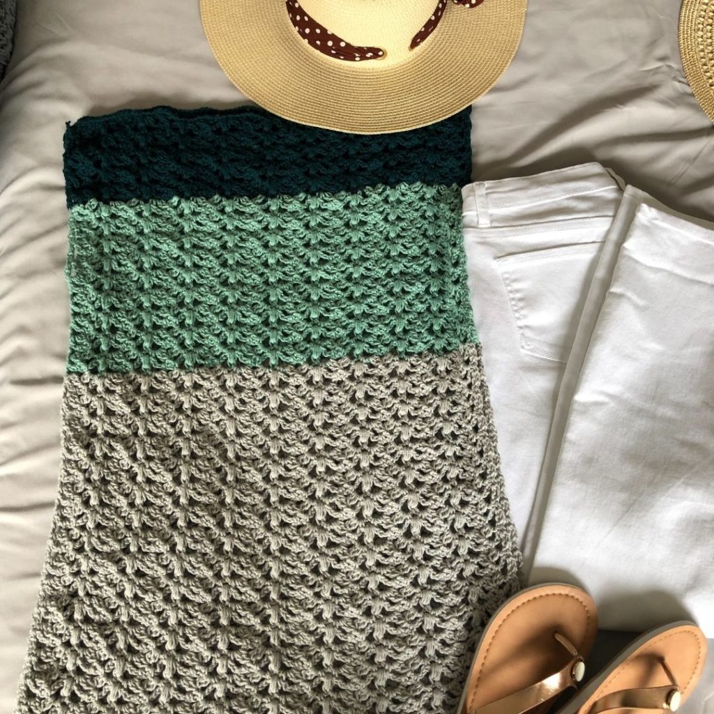 Split Decision Tunic easy sleeveless crochet top pattern