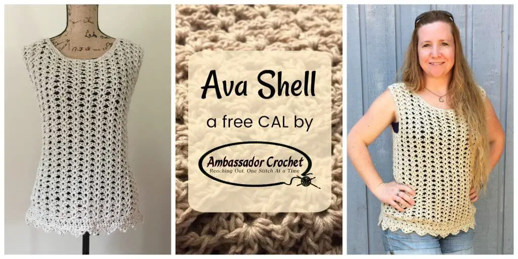 Ava Shell Top easy crochet top pattern 