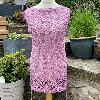 Beach Days Tunic easy sleeveless crochet top pattern 