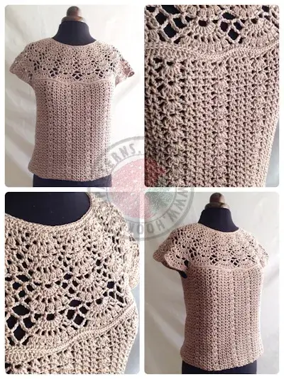 Bellissa Top easy crochet tank top pattern