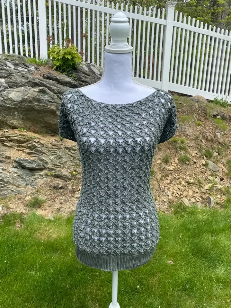 Napa Valley Lace Blouse easy crochet tank top pattern 