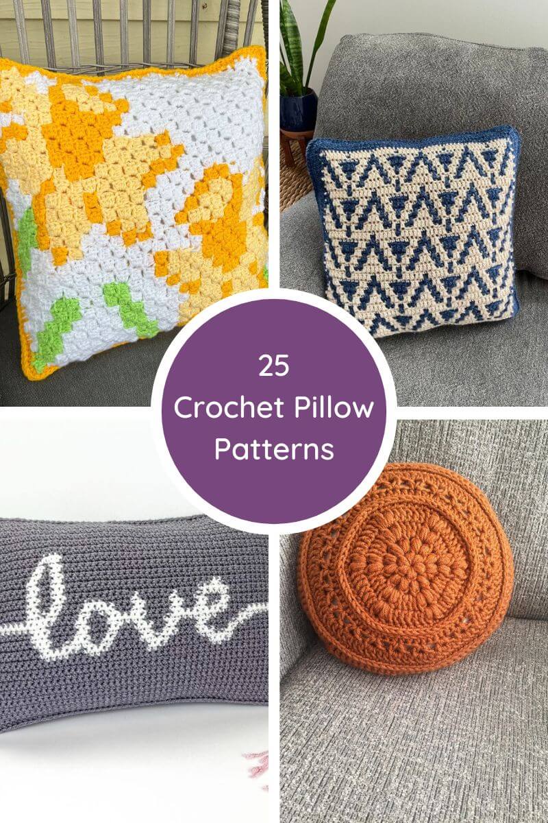 25 Easy Beginner Crochet Pillow Patterns