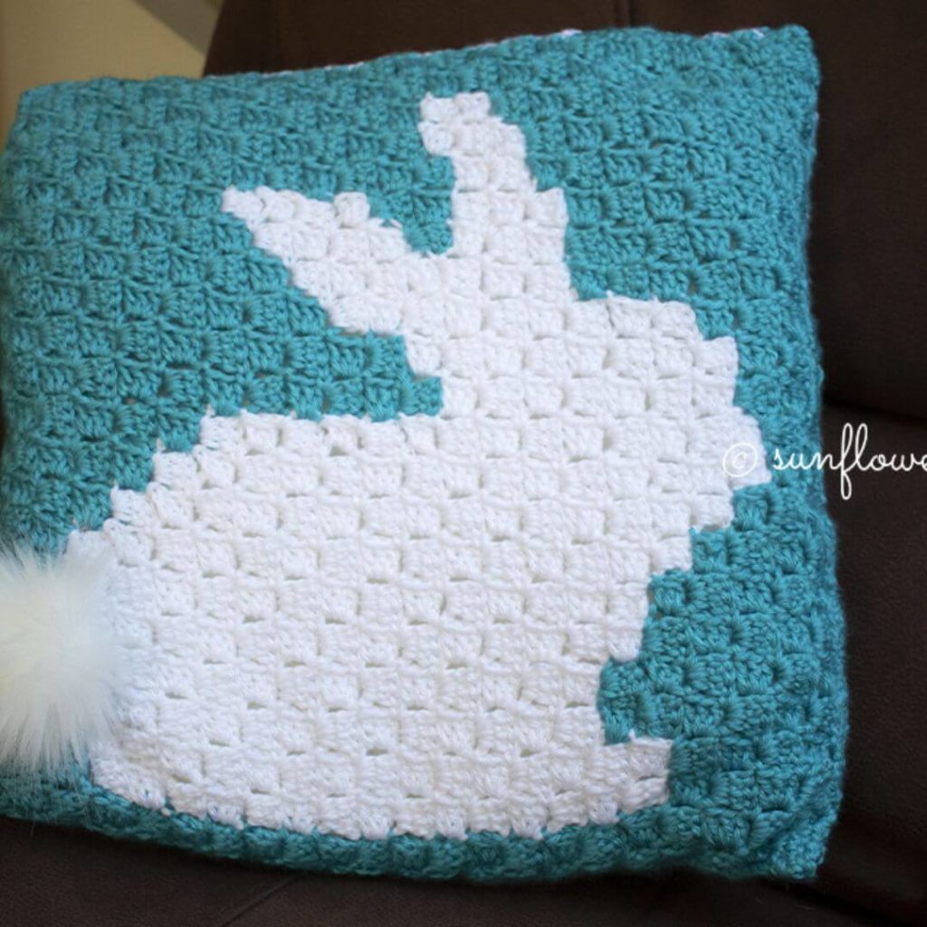 Bunny Pillow Easy Crochet Cushion Pattern