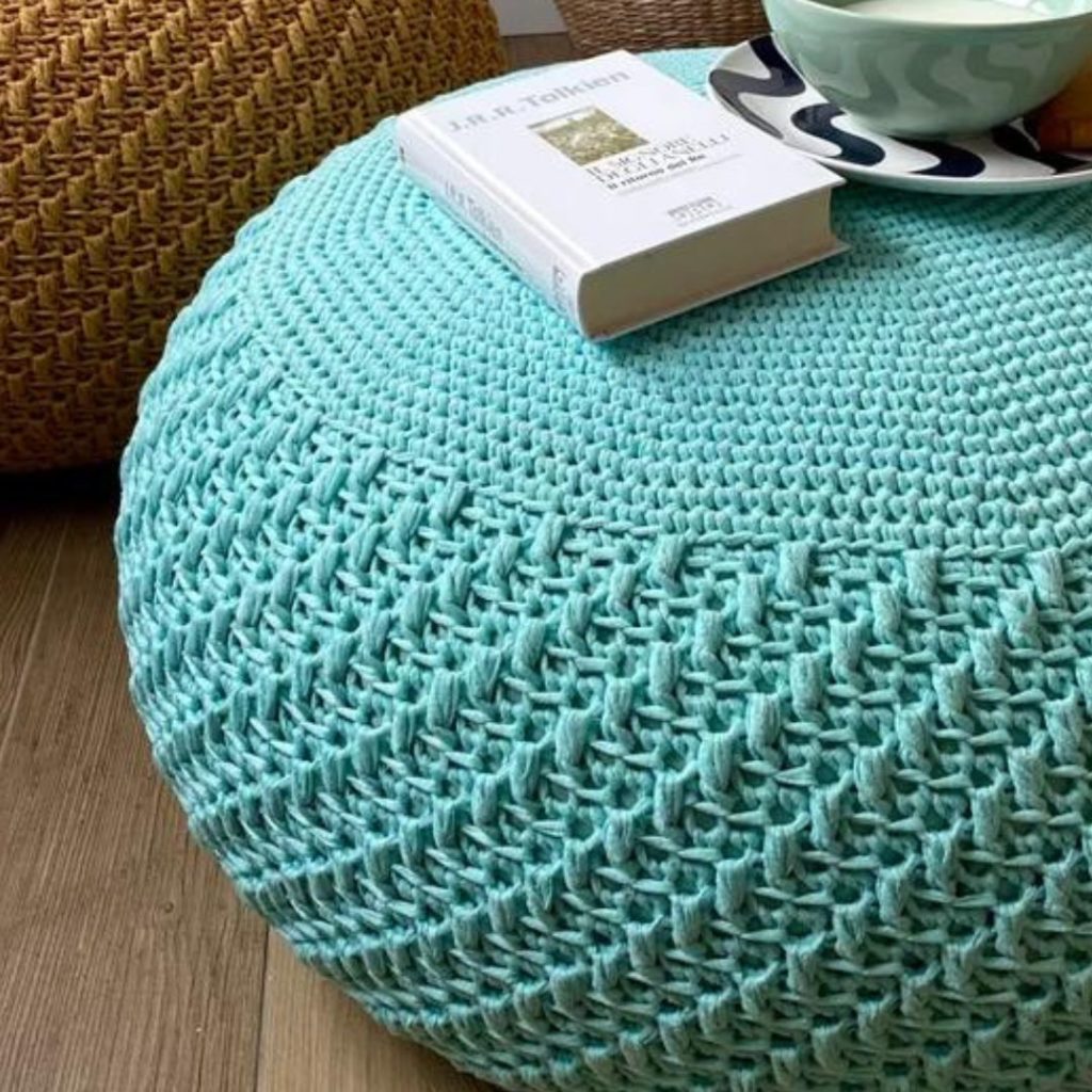 Devon Pouffe large crochet ottoman pattern