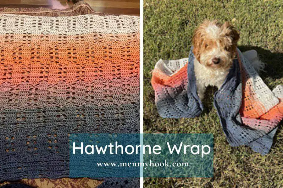 Easy Rectangle Shawl Crochet Pattern 