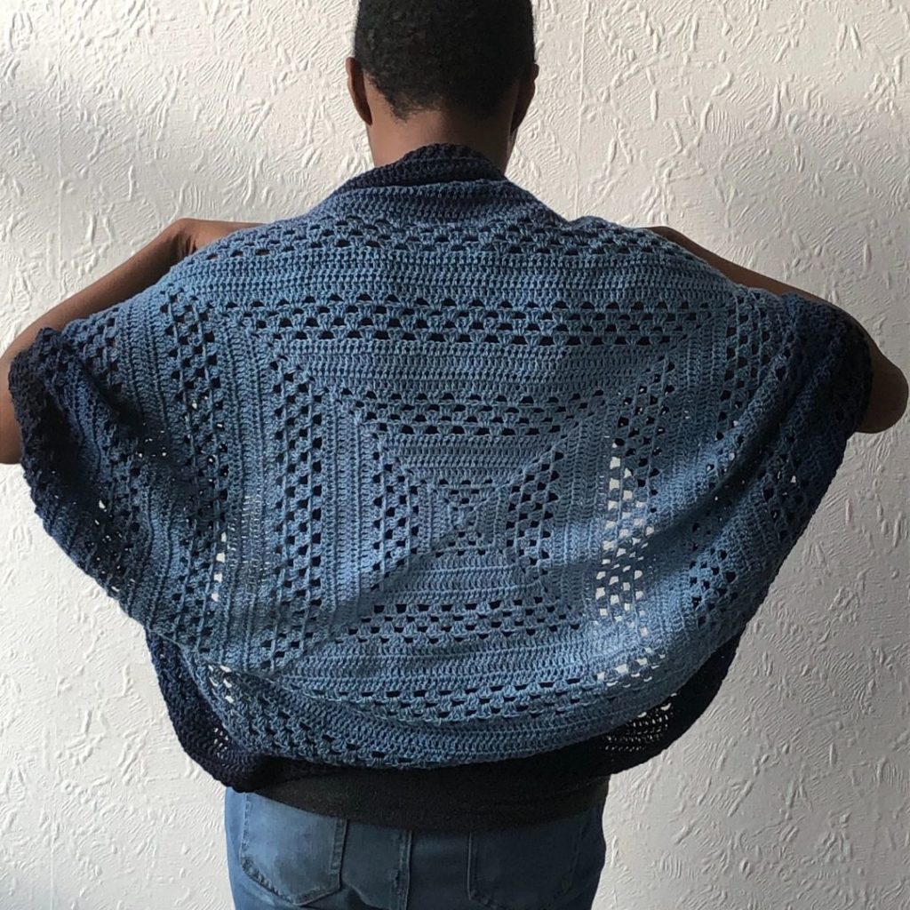 Granny Merge Cocoon Cardigan Crochet Pattern